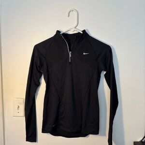 Nike Black Fitted Athletic Top